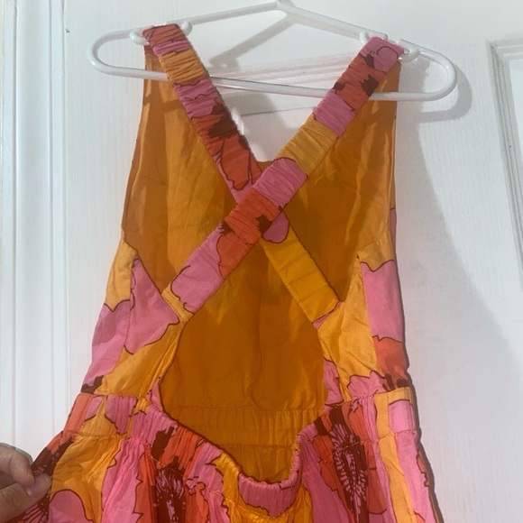 Gap girl criss cross open back floral dress size M(8) - Picture 6 of 9